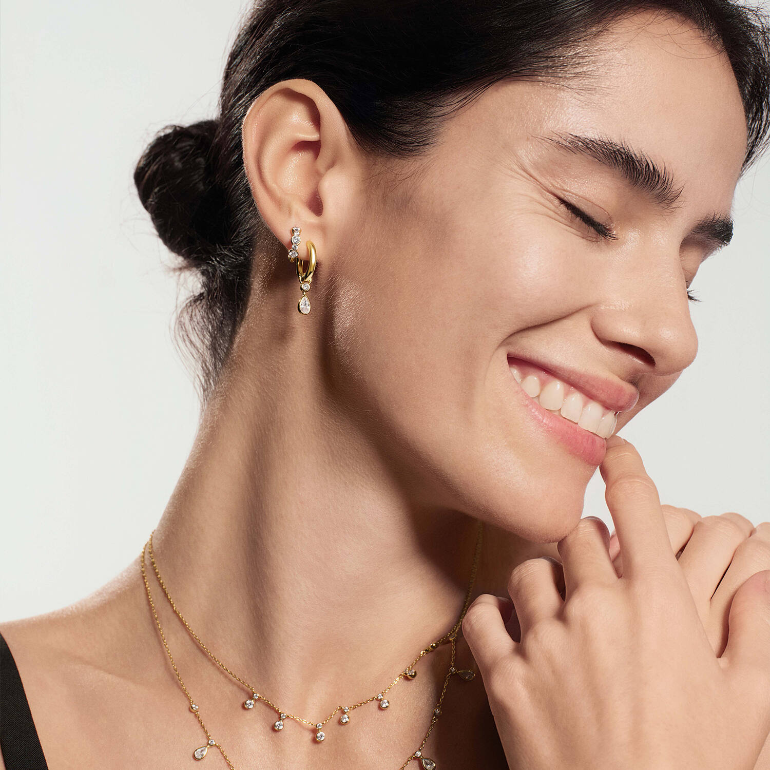  Wanderer - Earrings - Silver / 14kt GP - Zirconia
